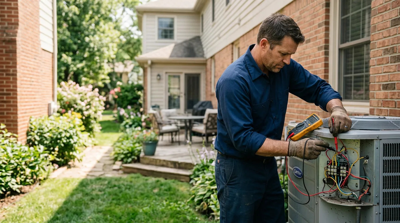 HVAC technician working near Broughton, IL